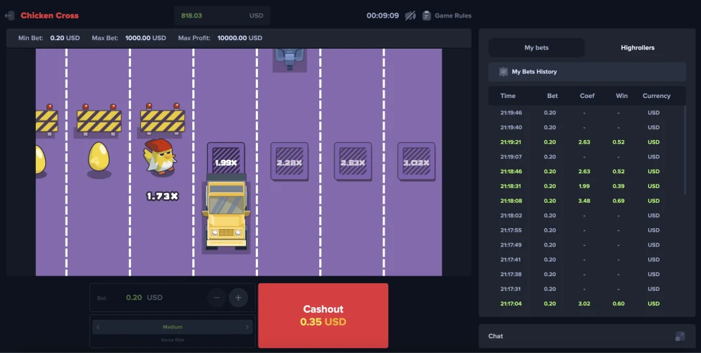 Chicken Cross Game