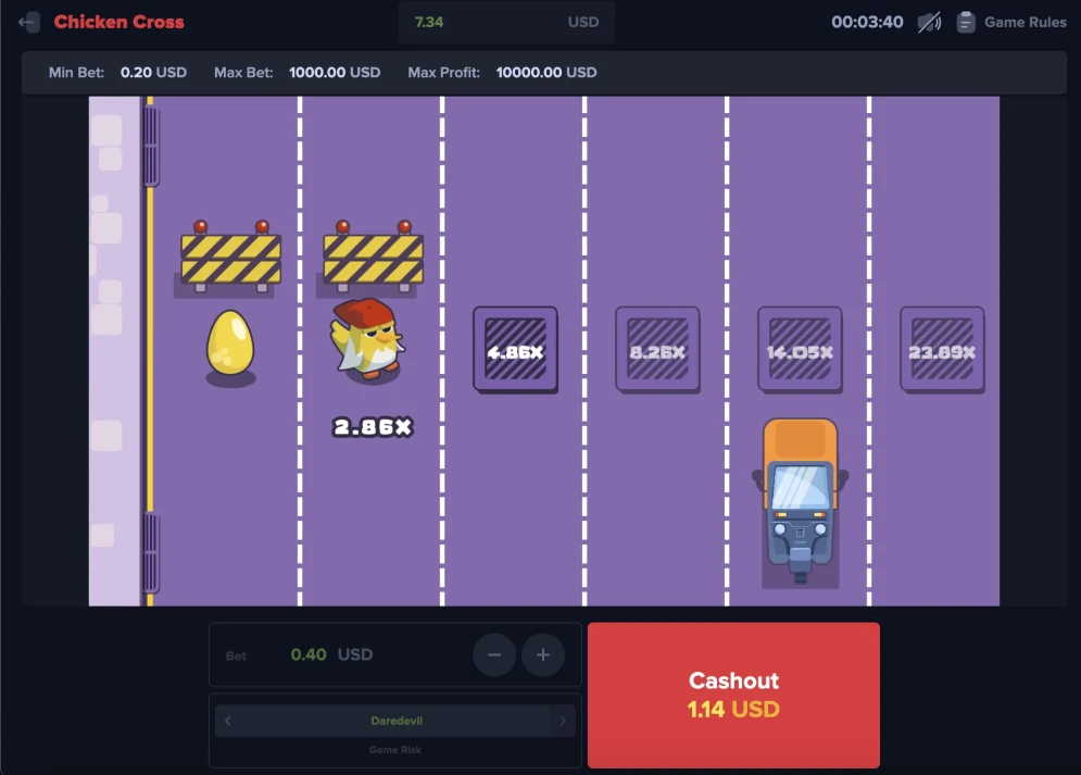 Chicken Cross Game